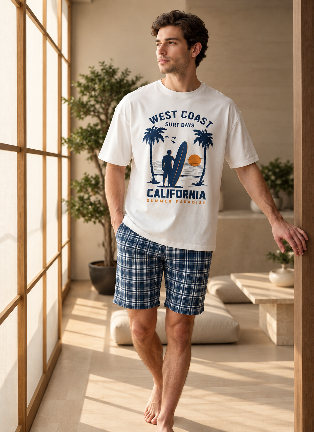 Men's summer t-shirt and shorts set